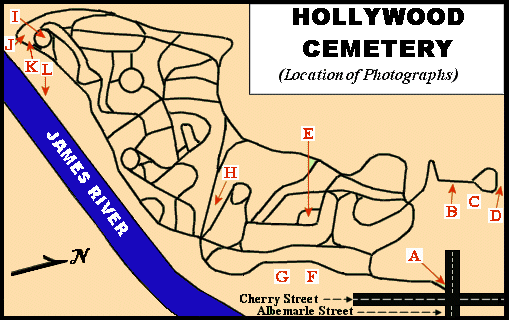 Hollywood 
   Cemetery Map