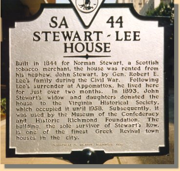 Sign in front of Lee's House