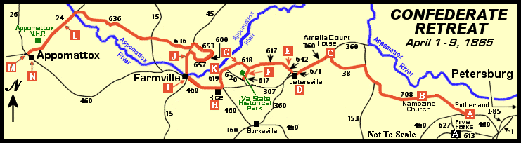 Map of Lee's Retreat