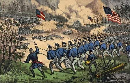 The battle at Cedar Mountain, Aug. 9th, 1862.