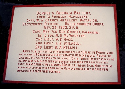 Corput's Georgia Battery Plaque