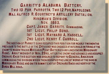 Garrity's Alabama Battery plaque