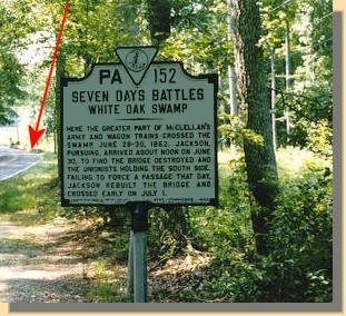 White Oak Swamp Sign