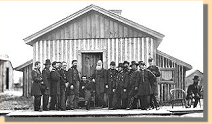 Grant with his staff at City Point, Petersburg