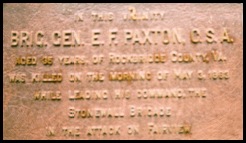 Paxton Monument Plaque