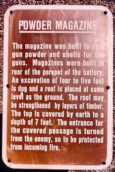 Powder 
   Magazine Sign