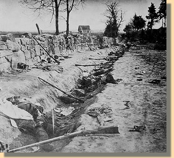 Sunken Road & stone wall 1863