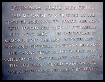 Louisiana Monument - Plaque