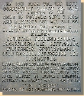 14th Connecticut Infantry Tablet