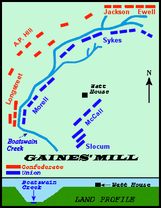 Gaines' Mill Map
