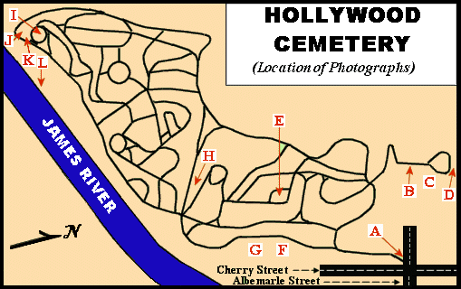 Hollywood Cemetery Map