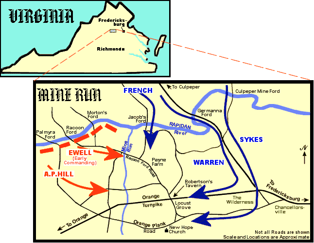 Mine Run area Map