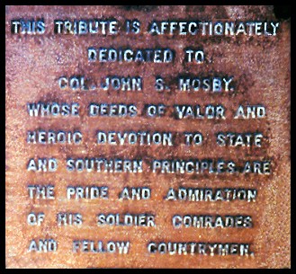 Mosby's Monument Plaque