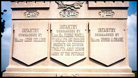 Ohio 5th,7th, and 66th Infantry Monument Plaque