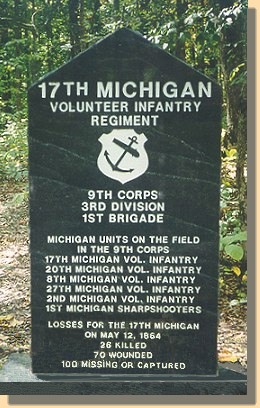 17th Michigan Monument - Front