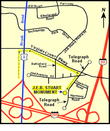 Yellow Tavern Map