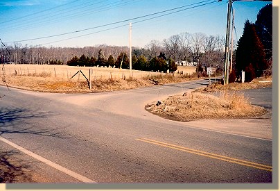 Todds Tavern 
   looking northeast on the Catharpin Road