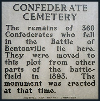 Confederate Cemetery 
Sign