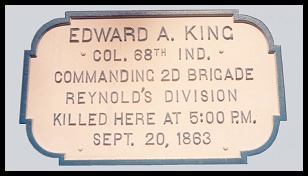 Colonel Edward A. King Plaque