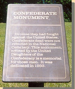 NPS Confederate Monument Sign