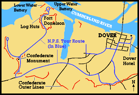Fort Donelson - Dover Map