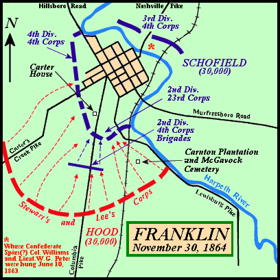 Franklin Battlefield 
   Map