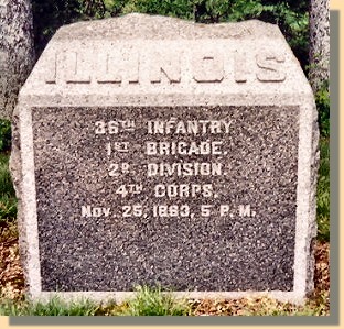 36th Illinois 
Monument