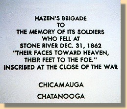 Hazen Monument text