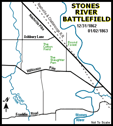 Stones River Battlefield Map