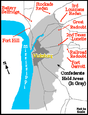 Vicksburg Area Map